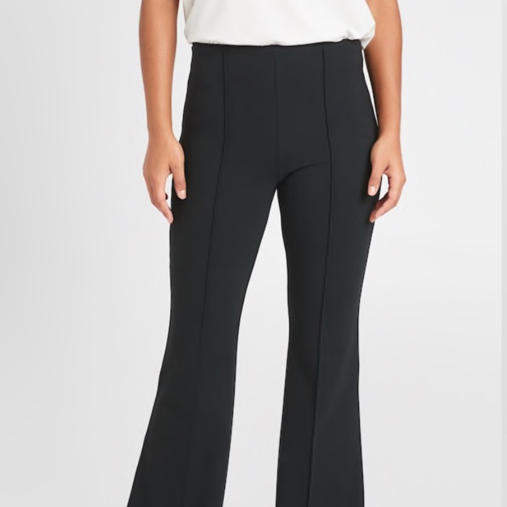 Banana Republic LuxeStretch Flare Pants - Black